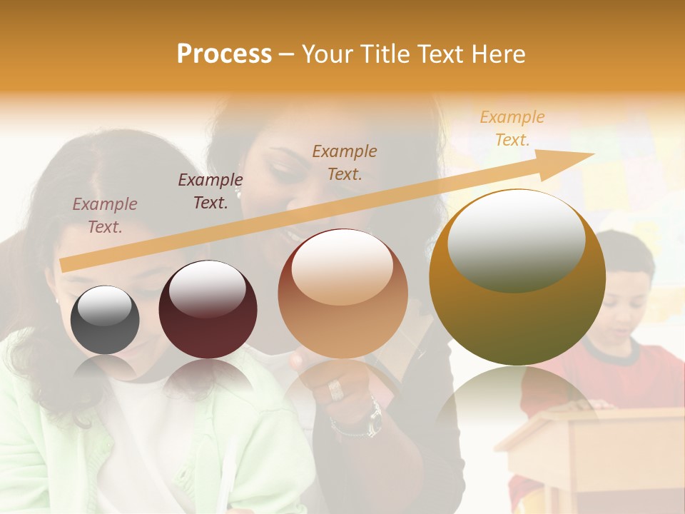 Teacher And Students In A Classroom At School PowerPoint Template
