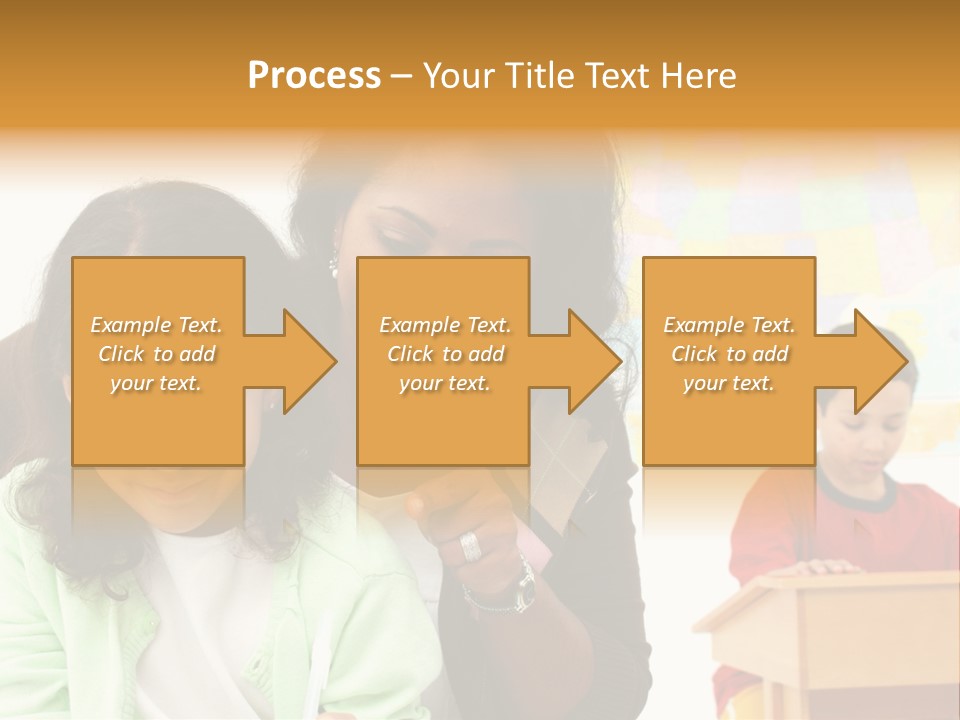 Teacher And Students In A Classroom At School PowerPoint Template