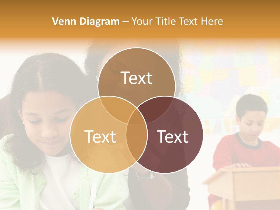 Teacher And Students In A Classroom At School PowerPoint Template