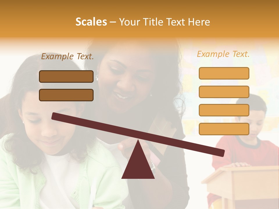 Teacher And Students In A Classroom At School PowerPoint Template