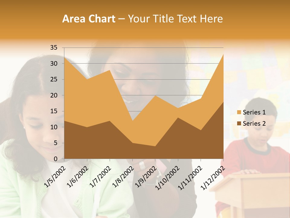 Teacher And Students In A Classroom At School PowerPoint Template