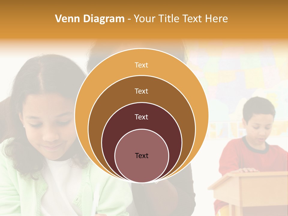 Teacher And Students In A Classroom At School PowerPoint Template