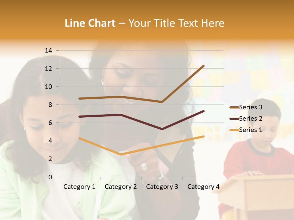 Teacher And Students In A Classroom At School PowerPoint Template