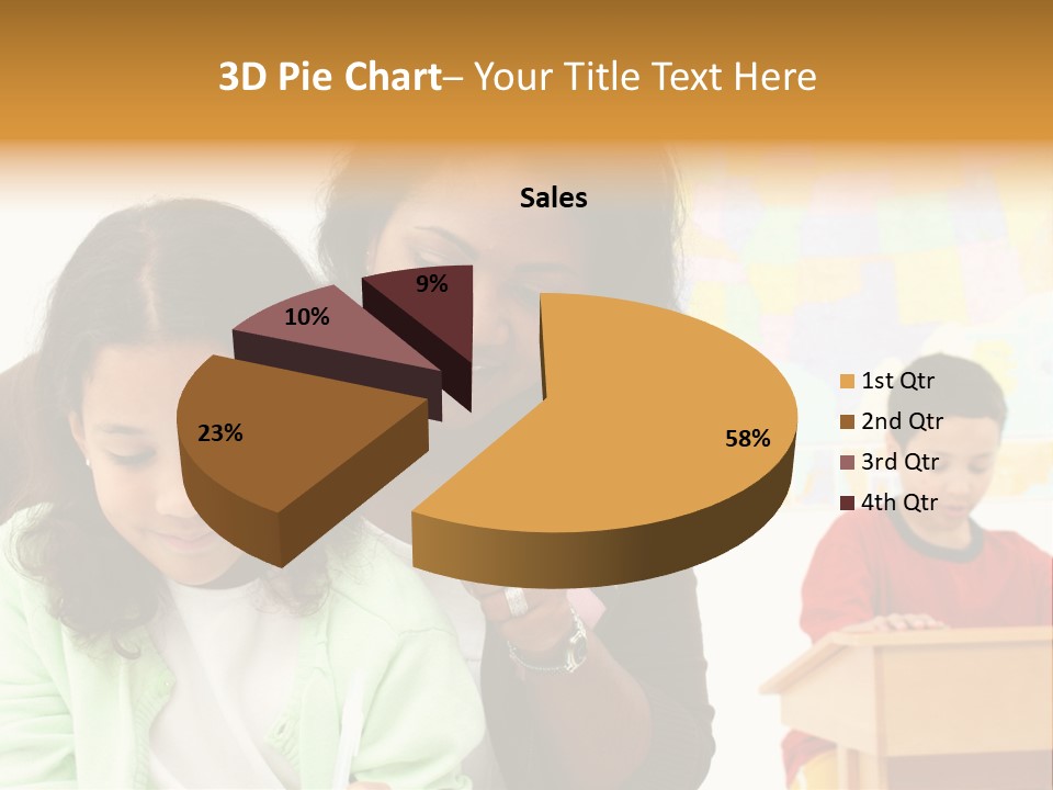 Teacher And Students In A Classroom At School PowerPoint Template