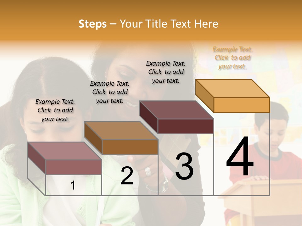 Teacher And Students In A Classroom At School PowerPoint Template