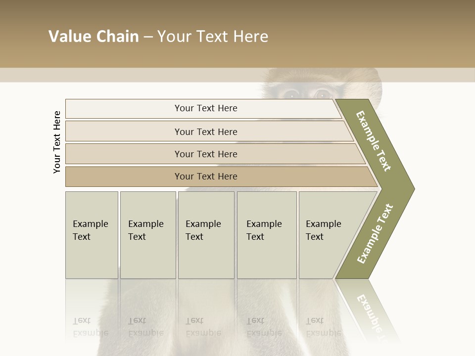 A Monkey Sitting On Top Of A White Surface PowerPoint Template