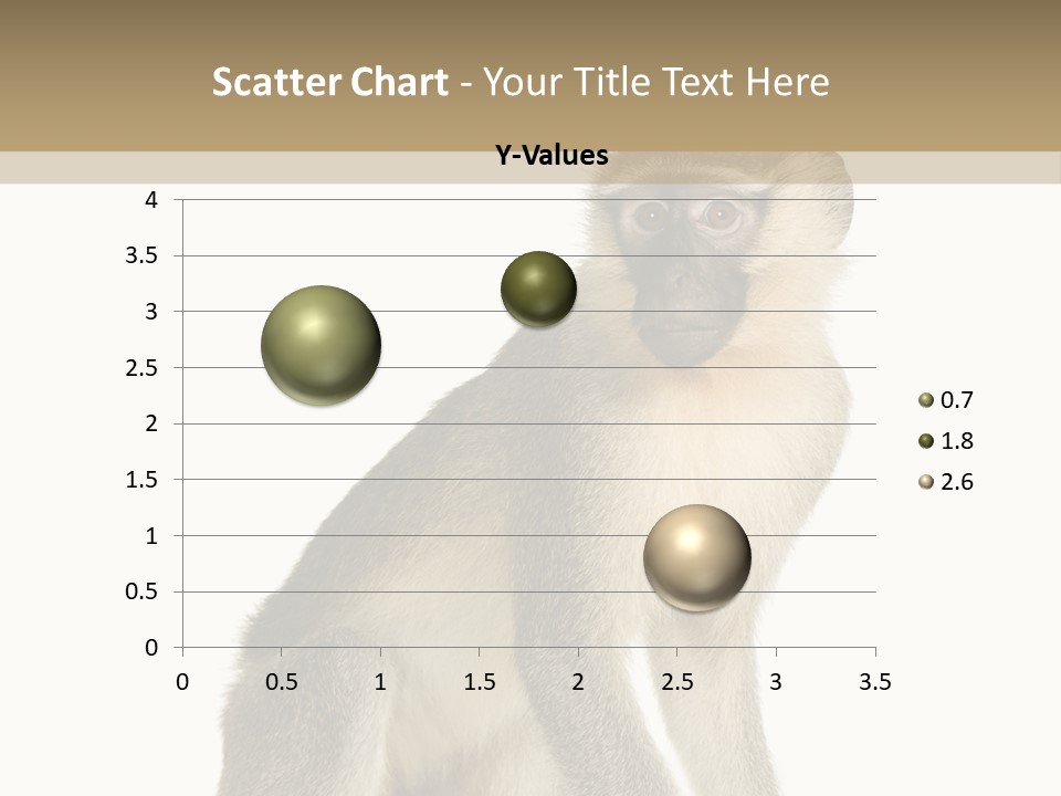 A Monkey Sitting On Top Of A White Surface PowerPoint Template