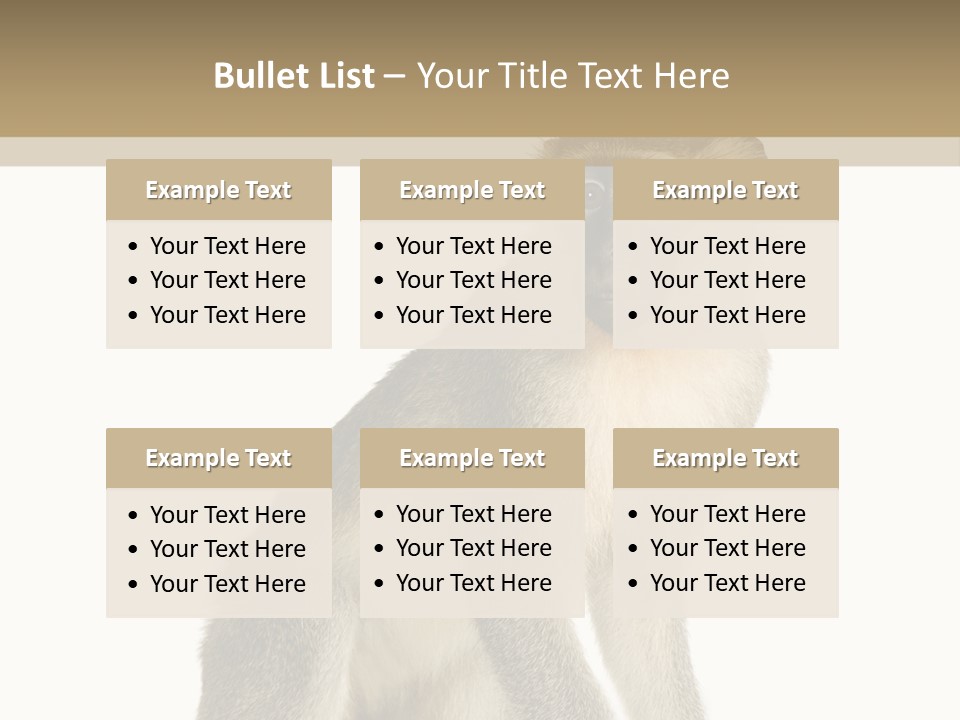 A Monkey Sitting On Top Of A White Surface PowerPoint Template