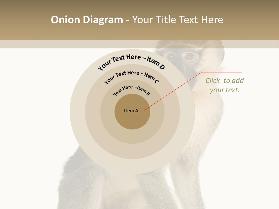 A Monkey Sitting On Top Of A White Surface PowerPoint Template