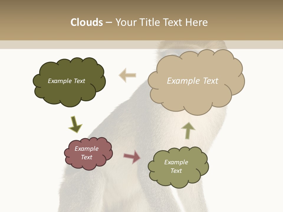 A Monkey Sitting On Top Of A White Surface PowerPoint Template