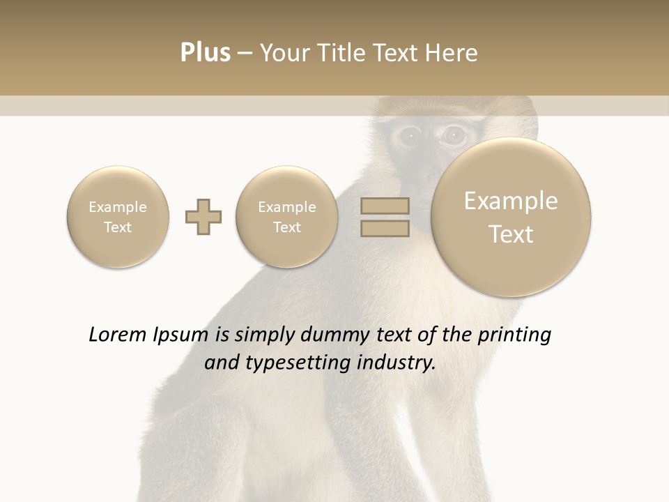 A Monkey Sitting On Top Of A White Surface PowerPoint Template