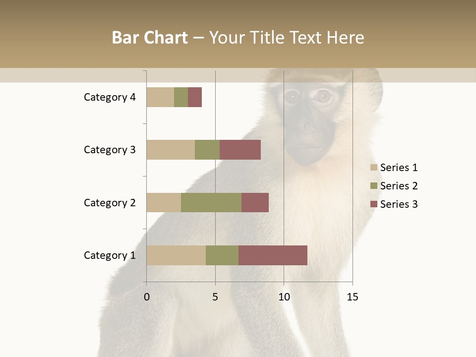 A Monkey Sitting On Top Of A White Surface PowerPoint Template