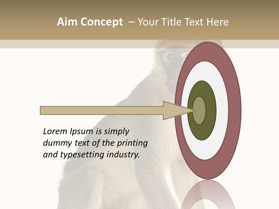 A Monkey Sitting On Top Of A White Surface PowerPoint Template