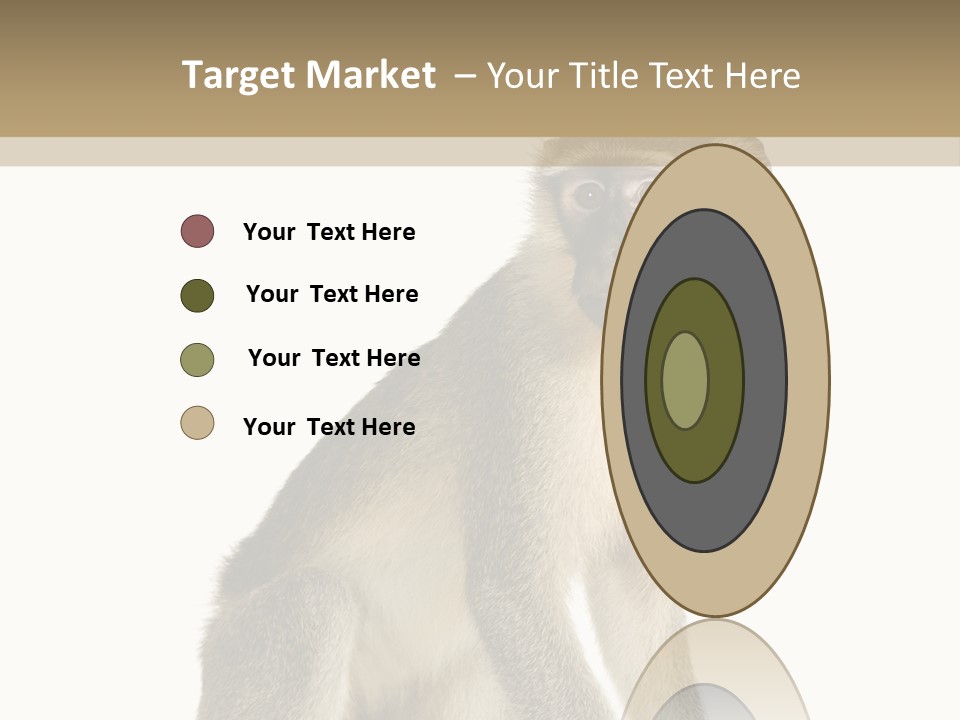 A Monkey Sitting On Top Of A White Surface PowerPoint Template