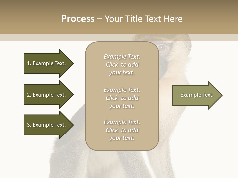 A Monkey Sitting On Top Of A White Surface PowerPoint Template