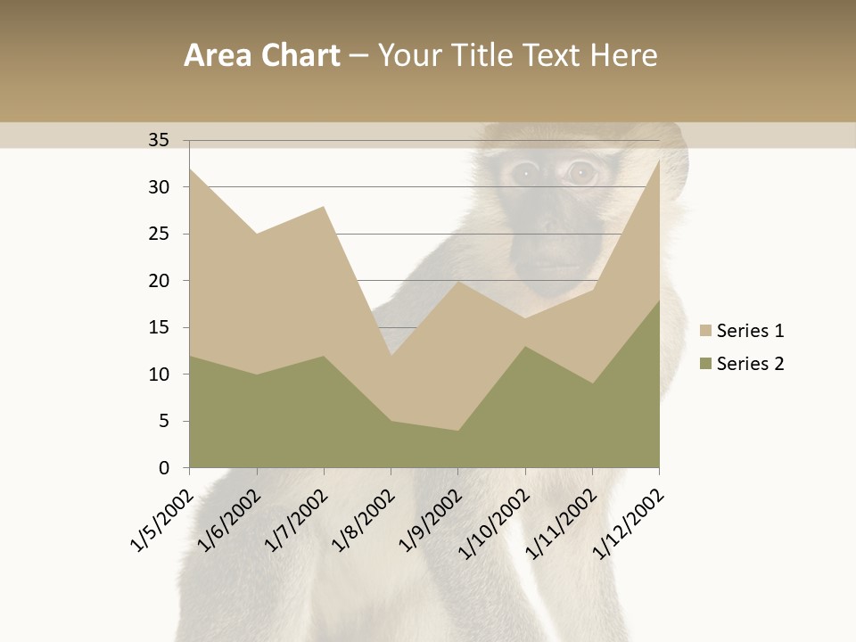 A Monkey Sitting On Top Of A White Surface PowerPoint Template