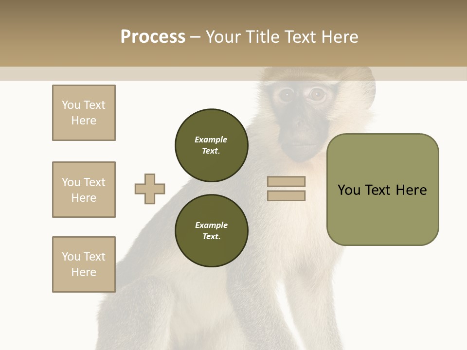 A Monkey Sitting On Top Of A White Surface PowerPoint Template