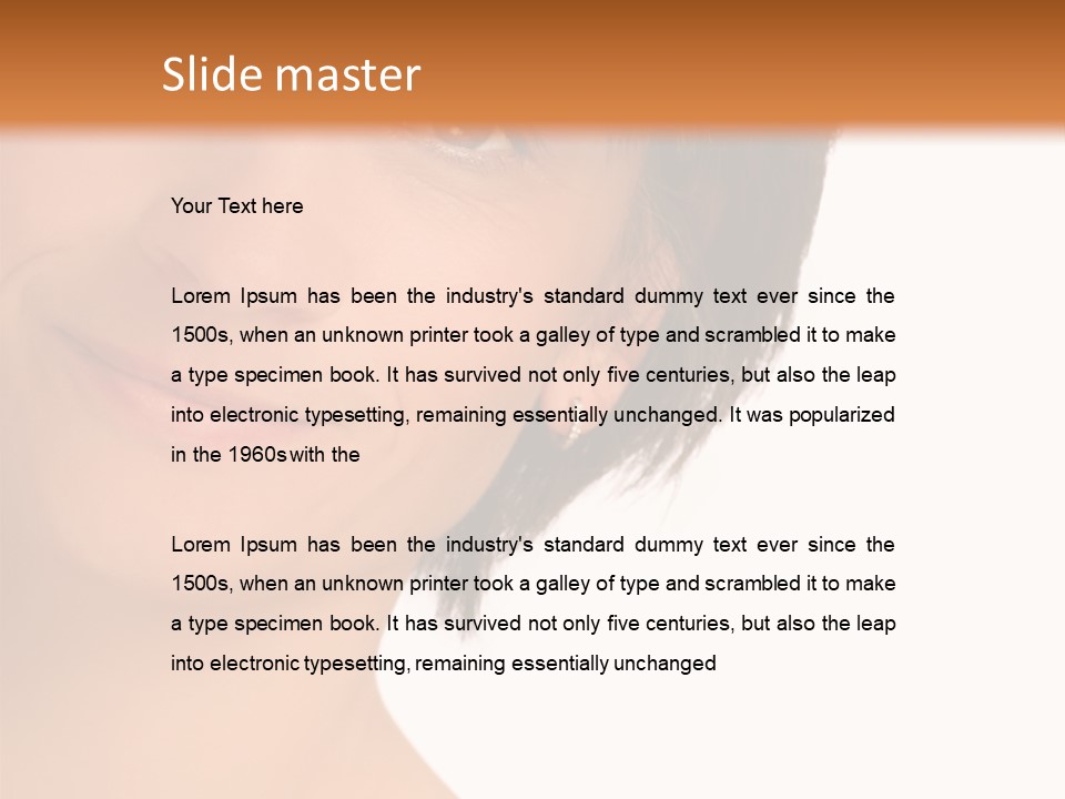 40 Something Woman Maturing Gracefully PowerPoint Template