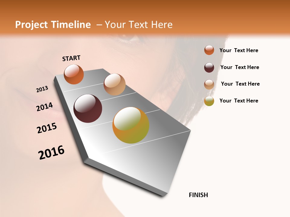 40 Something Woman Maturing Gracefully PowerPoint Template