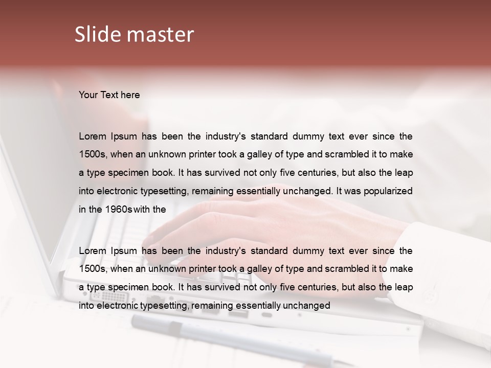 Texture Of A Leather PowerPoint Template