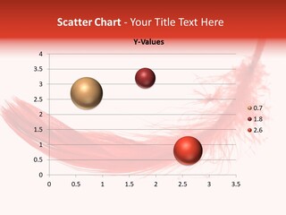 Red Feather Flying Object PowerPoint Template