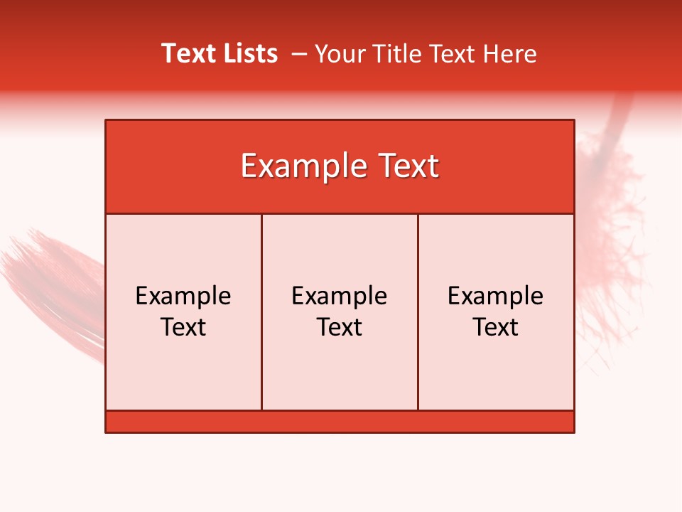 Red Feather Flying Object PowerPoint Template