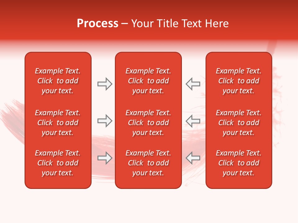 Red Feather Flying Object PowerPoint Template