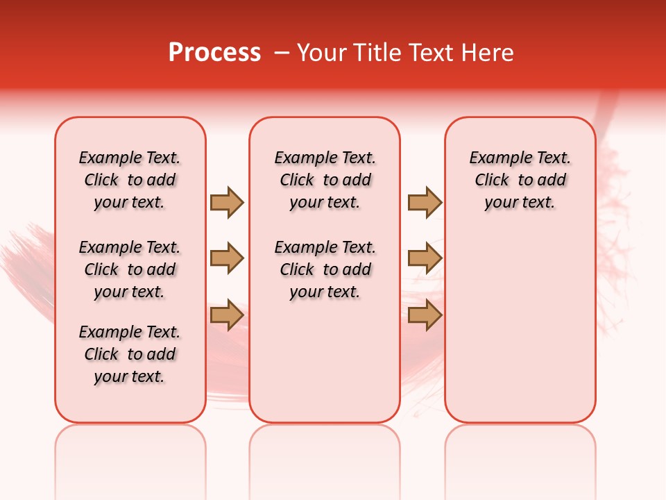 Red Feather Flying Object PowerPoint Template