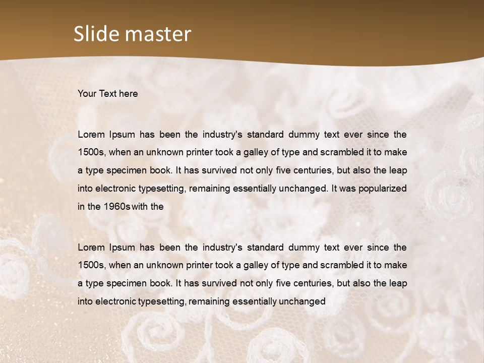 Garter From A Fabric Embroidered By A Satiny Lace PowerPoint Template