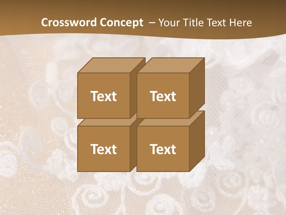 Garter From A Fabric Embroidered By A Satiny Lace PowerPoint Template