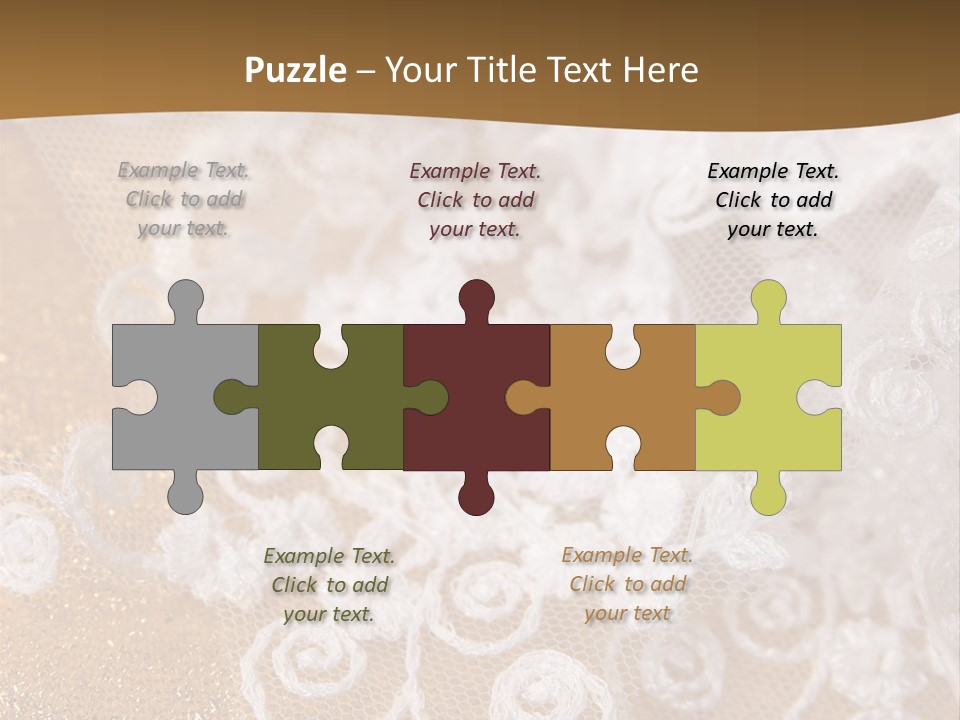 Garter From A Fabric Embroidered By A Satiny Lace PowerPoint Template