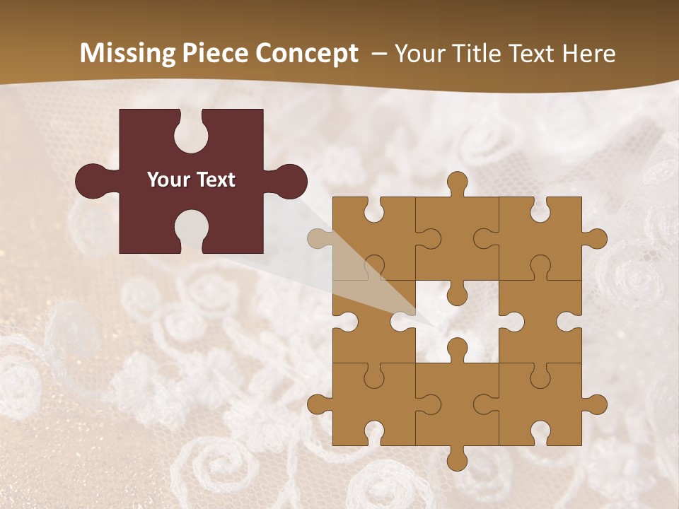 Garter From A Fabric Embroidered By A Satiny Lace PowerPoint Template