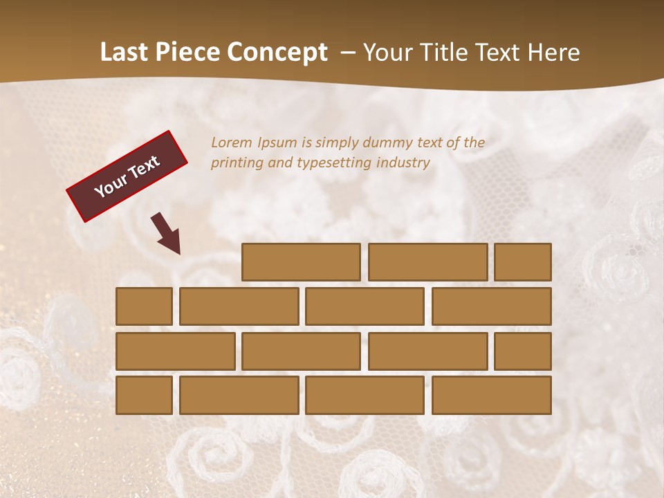 Garter From A Fabric Embroidered By A Satiny Lace PowerPoint Template