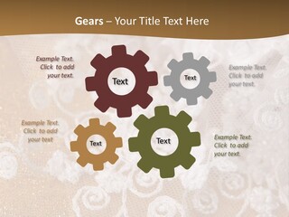 Garter From A Fabric Embroidered By A Satiny Lace PowerPoint Template