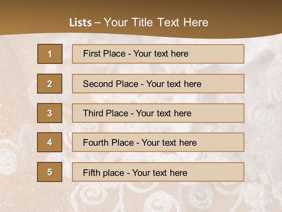 Garter From A Fabric Embroidered By A Satiny Lace PowerPoint Template