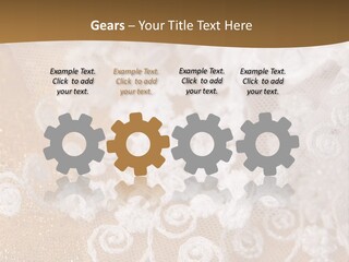 Garter From A Fabric Embroidered By A Satiny Lace PowerPoint Template