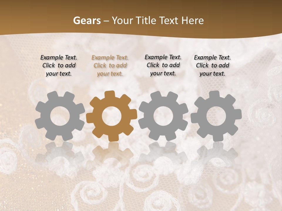 Garter From A Fabric Embroidered By A Satiny Lace PowerPoint Template