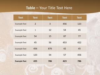 Garter From A Fabric Embroidered By A Satiny Lace PowerPoint Template