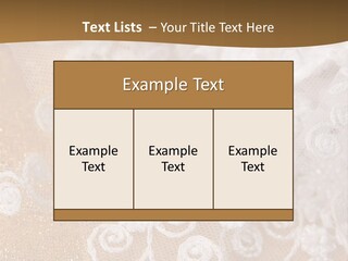 Garter From A Fabric Embroidered By A Satiny Lace PowerPoint Template