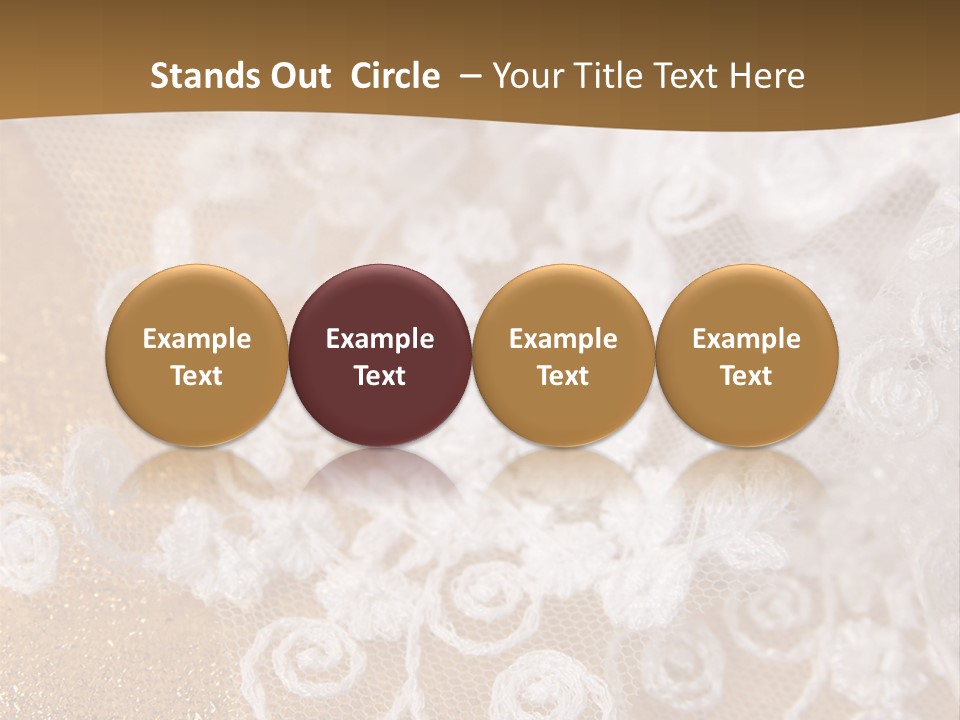 Garter From A Fabric Embroidered By A Satiny Lace PowerPoint Template