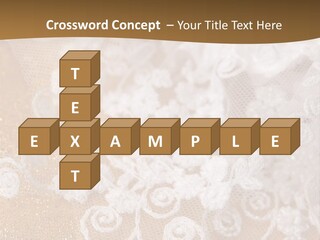 Garter From A Fabric Embroidered By A Satiny Lace PowerPoint Template