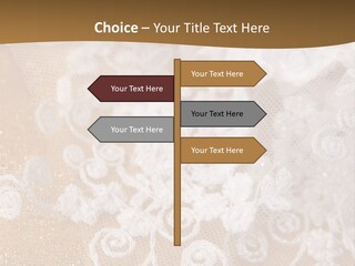 Garter From A Fabric Embroidered By A Satiny Lace PowerPoint Template