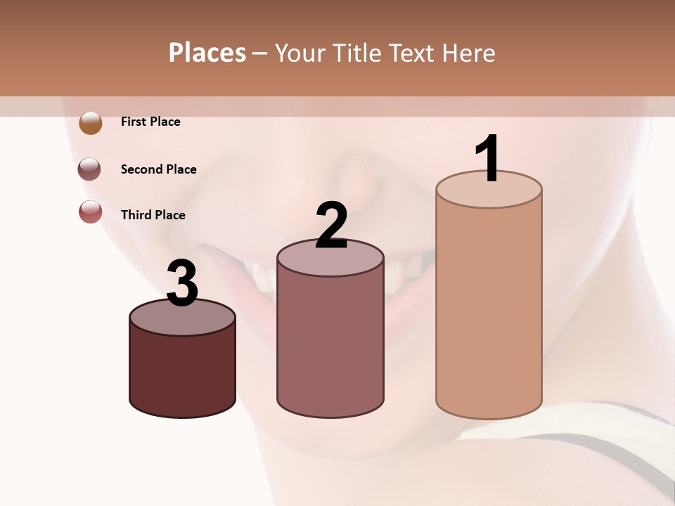 A Woman With Green Eyes Is Smiling For The Camera PowerPoint Template