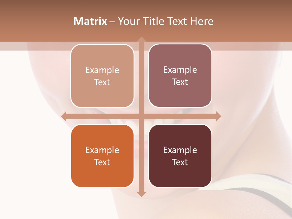 A Woman With Green Eyes Is Smiling For The Camera PowerPoint Template