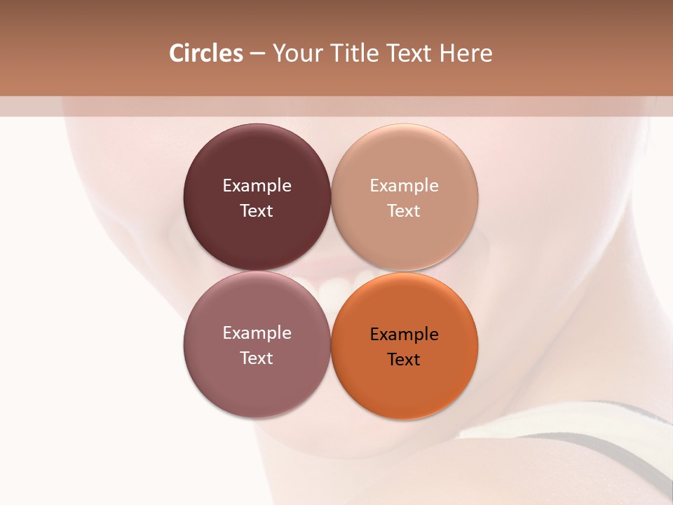 A Woman With Green Eyes Is Smiling For The Camera PowerPoint Template