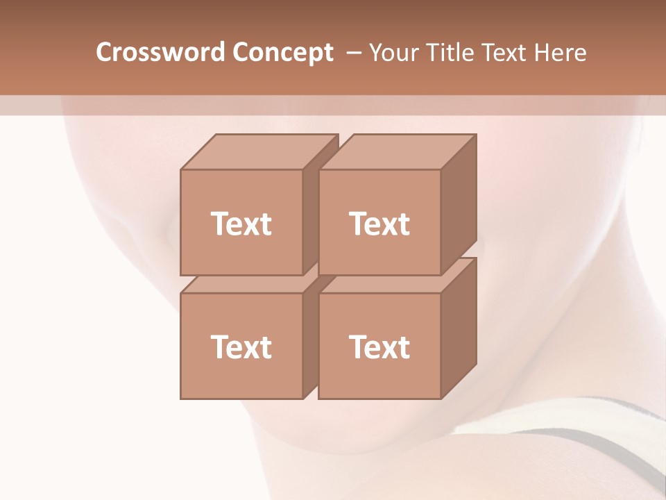 A Woman With Green Eyes Is Smiling For The Camera PowerPoint Template