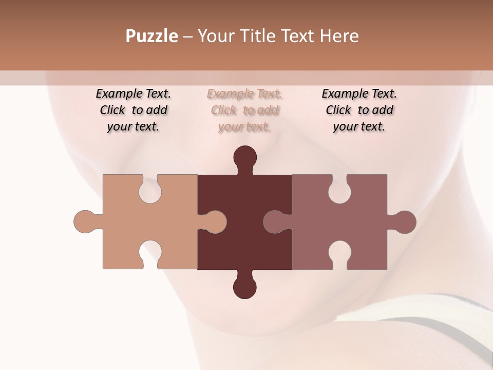 A Woman With Green Eyes Is Smiling For The Camera PowerPoint Template