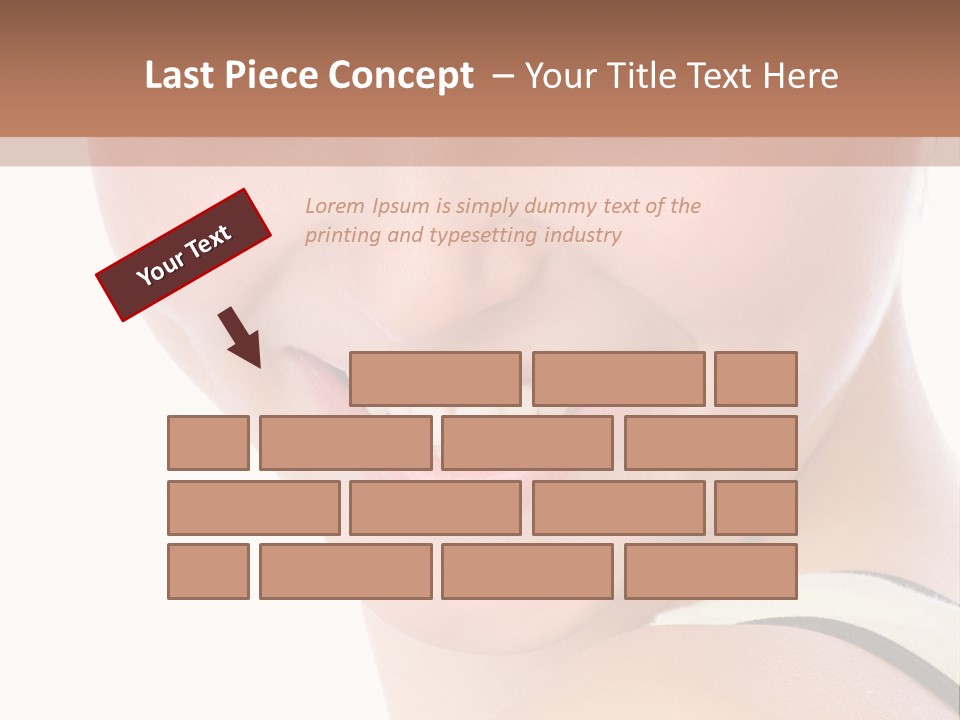 A Woman With Green Eyes Is Smiling For The Camera PowerPoint Template