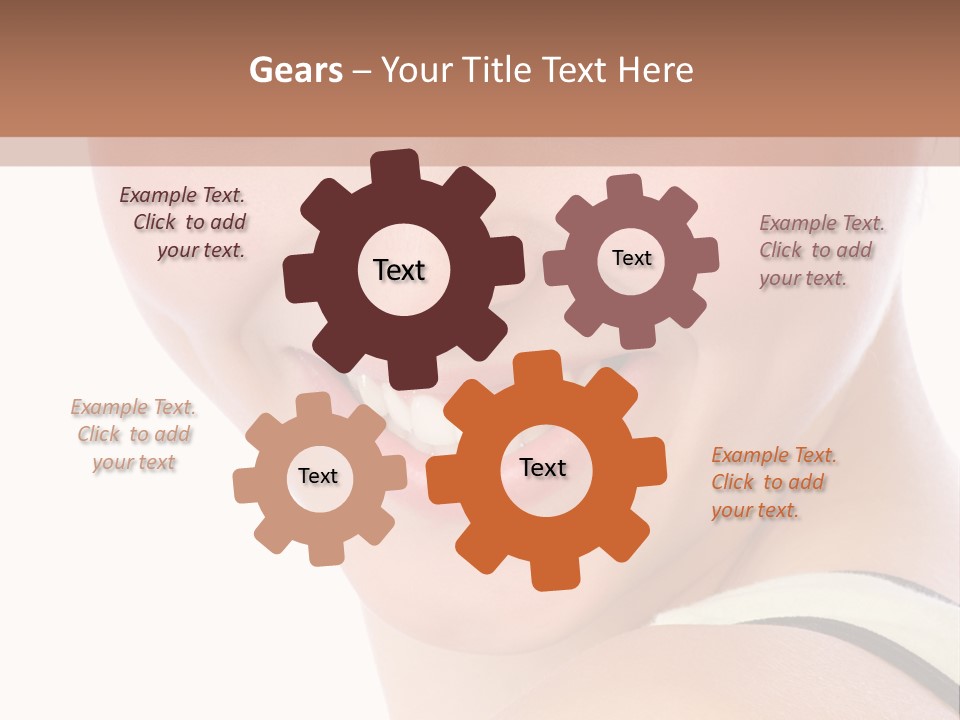 A Woman With Green Eyes Is Smiling For The Camera PowerPoint Template