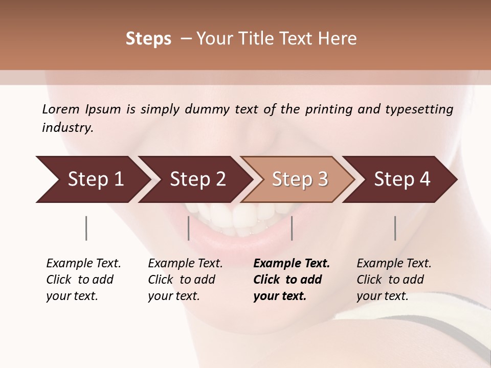 A Woman With Green Eyes Is Smiling For The Camera PowerPoint Template